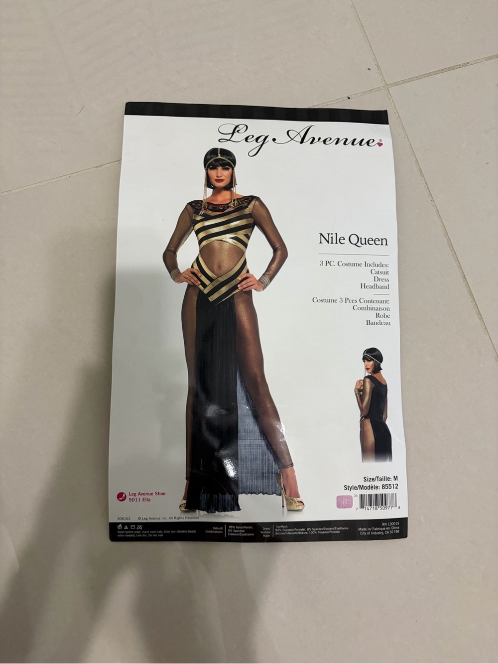 Leg Avenue Egyptian-Inspired Maxi Dress - Black & Gold